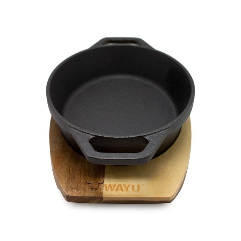 Imagen de CASEROLA IRON CAST BASE MADERA WAYU