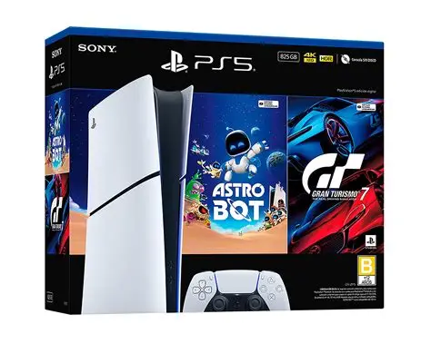 Imagen de CONSOLA DE JUEGO SONY PS5 DIG SLIM 825GB GRAN TURISMO7+ASTROBOT