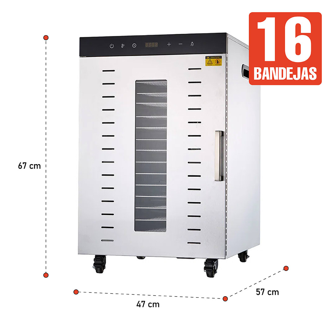 Imagen de DESHIDRATADOR COMERCIAL 16 BANDEJAS