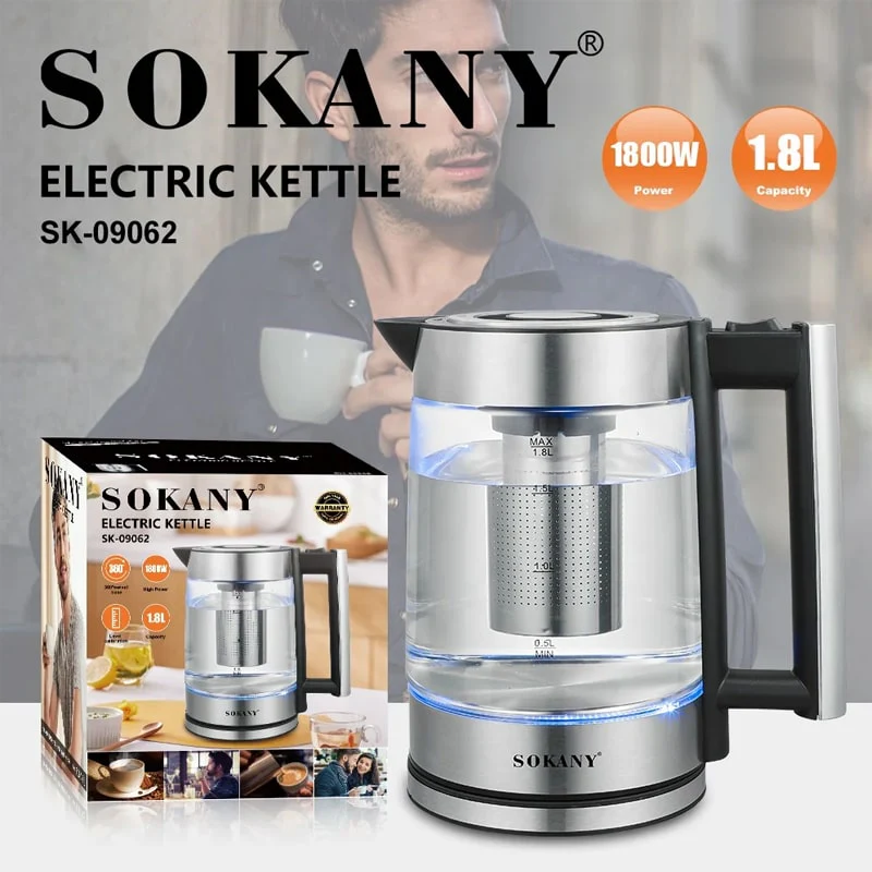 Imagen de HERVIDORA SOKANY C/FILTRO SK-09062