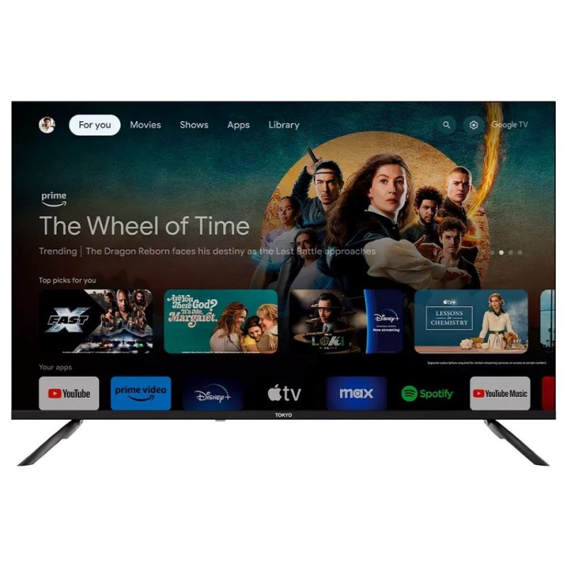 Imagen de TV LED TOKYO 43" FHD SMART GOOGLE FRA C/CHROMECAST TVTOKFF43GTV