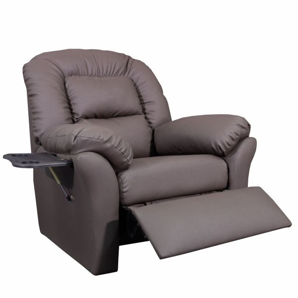 Imagen de SILLON RECLINABLE ECOLEATHER C/EMPUJE ECOCUERO MARRON 0.6