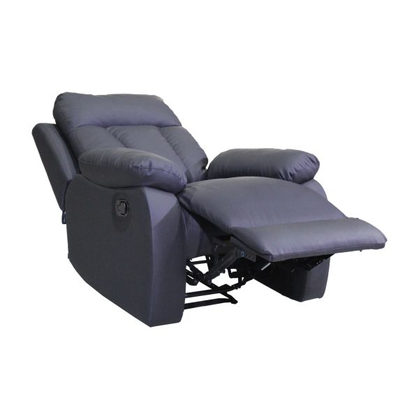 Imagen de SOFA ECOLEATHER RECLINABLE FIJO ECOCUERO NEGRO