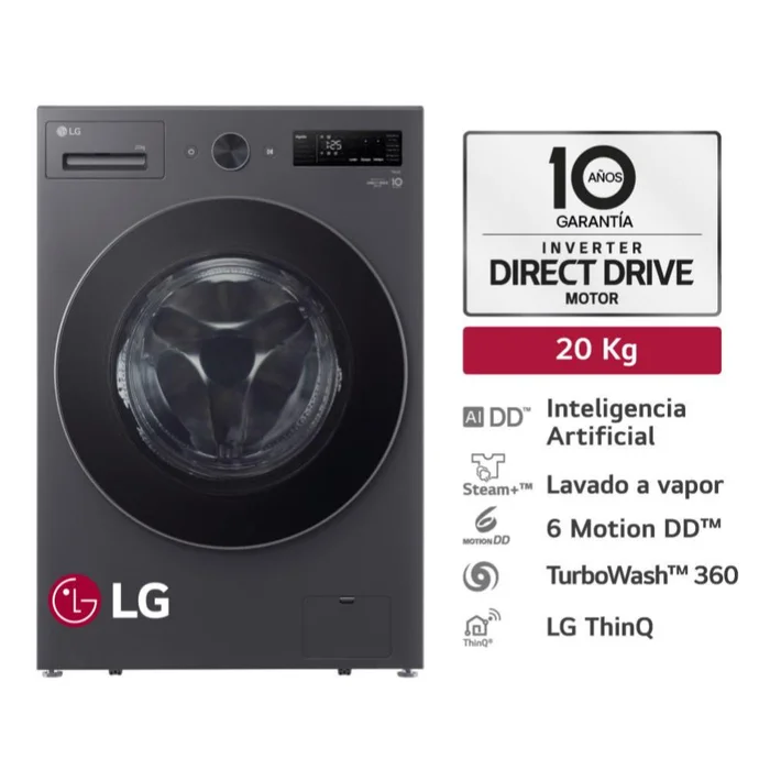 Imagen de LAVARROPAS LG 20KG WM20EGNTS6P