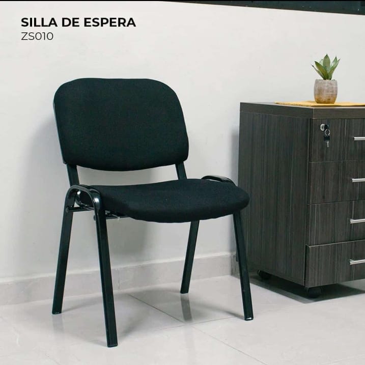 Imagen de SILLA DE ESPERA LEVEL NEGRO LVS-003